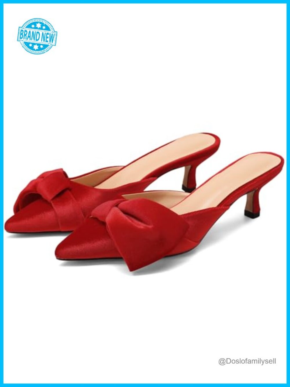 Velvet Mules Pointed Toe Kitten Heels Slip-On Pumps